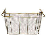 19th Century Brass and Iron Nursery Fender with Rail