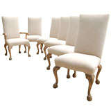 Set of 8 High Back Dining Chairs