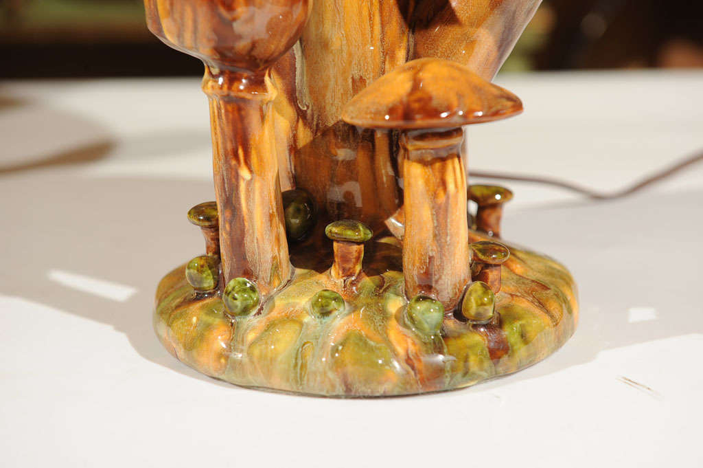 Ceramic Mushroom Lamp with Finial 1