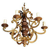 Six Light Rococco Style Chandelier