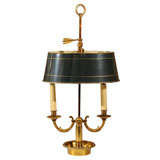 French Two Arm Gilt Bronze Bouillotte Lamp