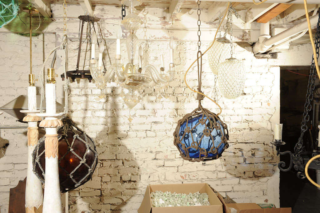 Antique Japanese Fishing Float Pendant Light at 1stDibs glass fishing