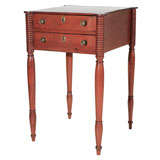 19th C. CherryTwo Drawer Side Table