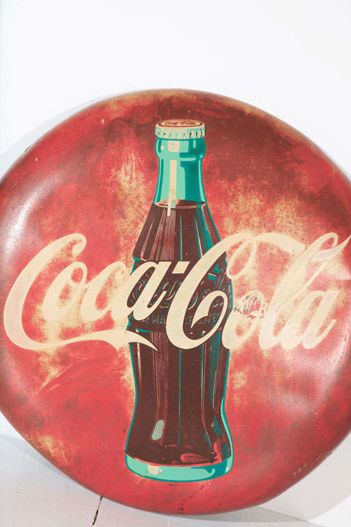 Fantastic Original Painted  Coke Sign Dated 1943 2