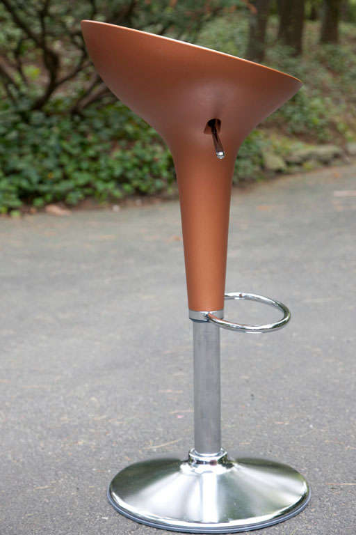 Three  Bombo  Bar  Stools  In  Metallic  Colors by  Magis 1