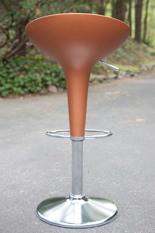 Three  Bombo  Bar  Stools  In  Metallic  Colors by  Magis 2