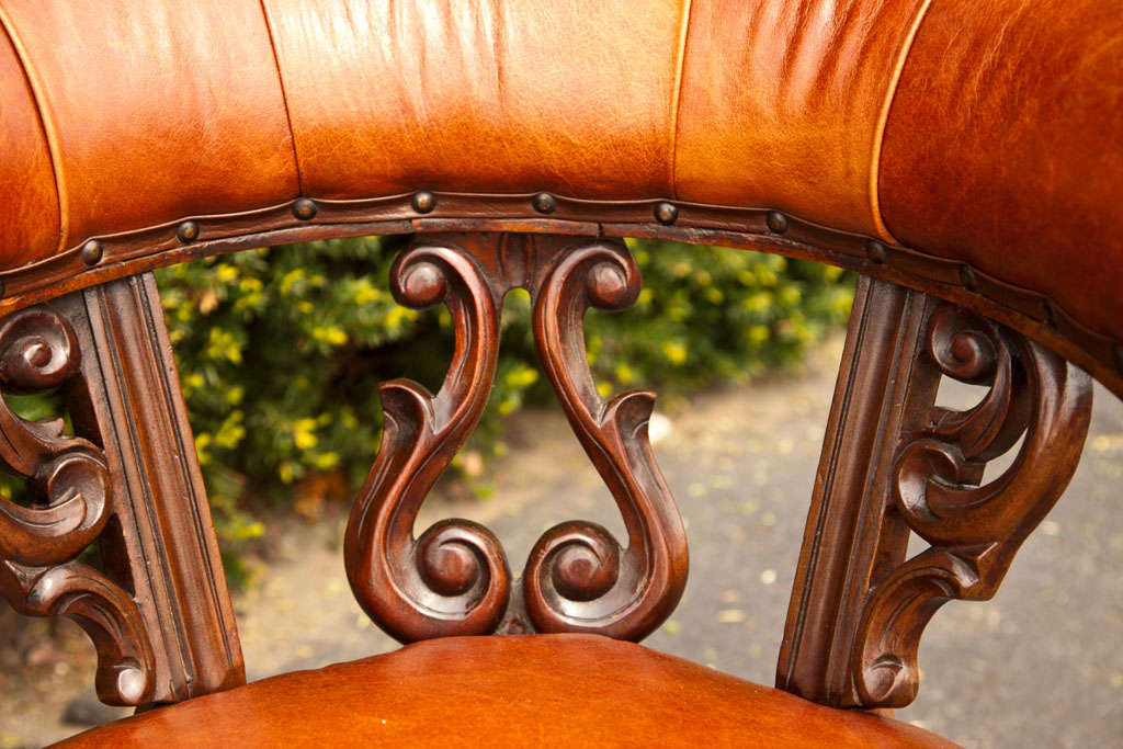 19th Century William III Library / Desk Chair For Sale
