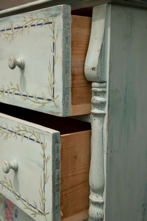 Antique  Romanian  Painted Chest of Drawers For Sale 1