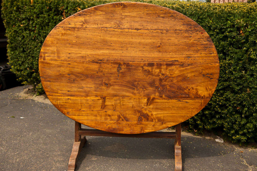 French  Bordeaux  Tilt Top Walnut Wine Tasting Table