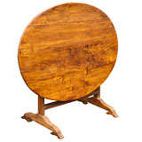 French  Bordeaux  Tilt Top Walnut Wine Tasting Table