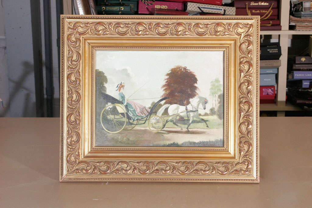Painting by Doris Clare Zinkeisen, ROI (1898-1991)<br />
“The Carriage Ride”, Signed & Framed.
