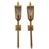Pair Gilt/Bronze Lanterns