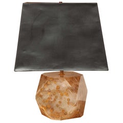 Lucite Block Table Lamp