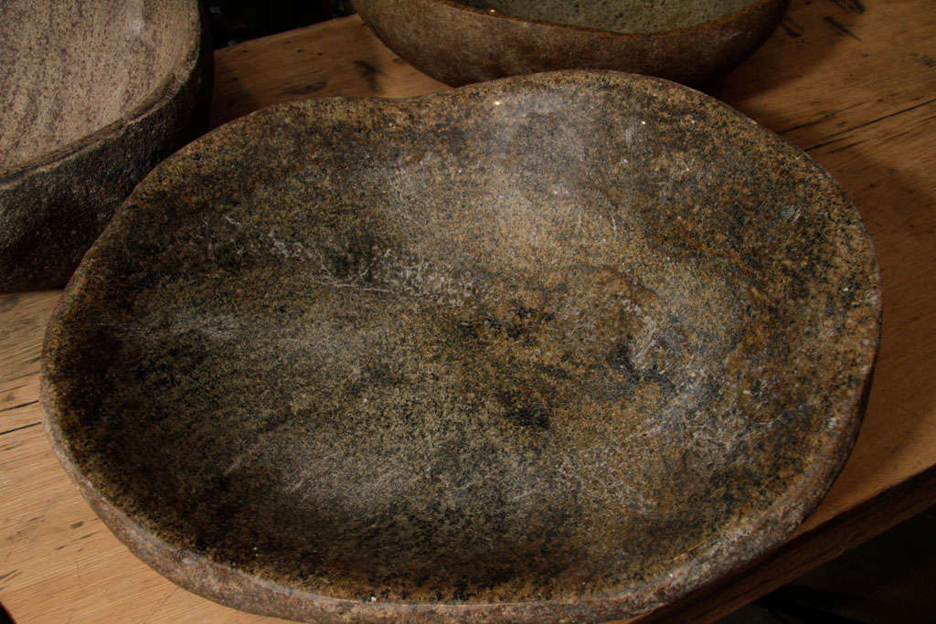 Incredible Hand Carved Stone Bowls at 1stdibs