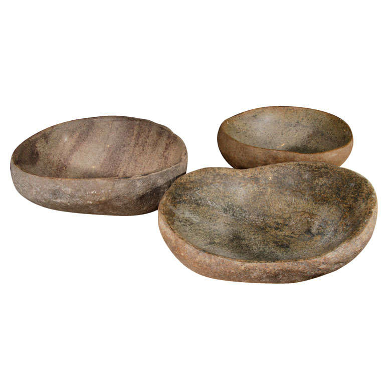 Incredible Hand Carved Stone Bowls at 1stDibs