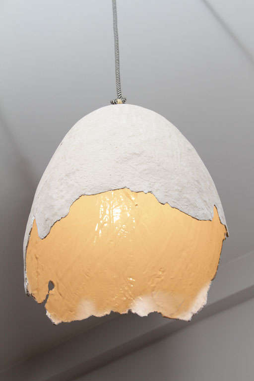 Cream Egg Light In Excellent Condition For Sale In New York, NY