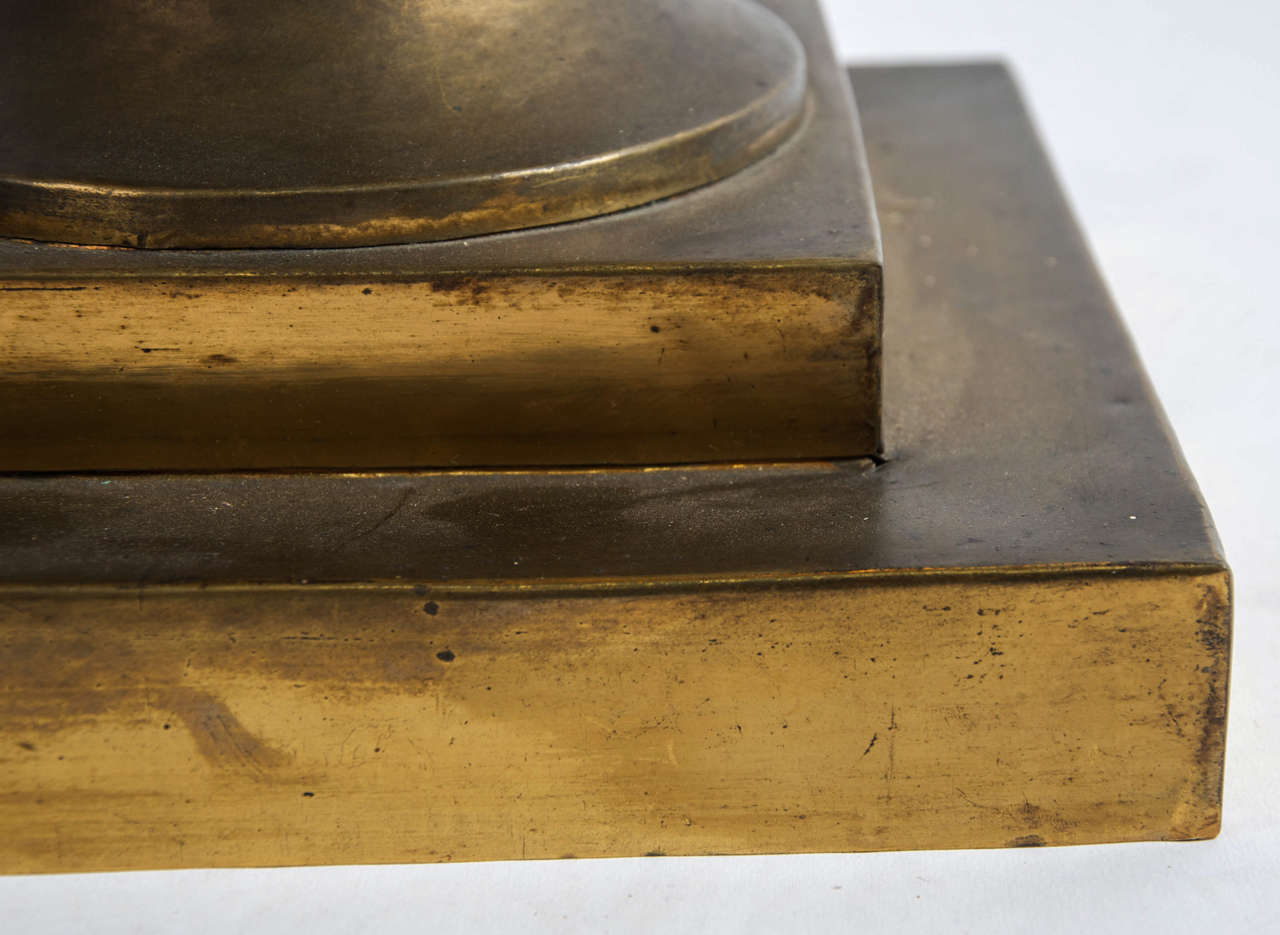 19th Century Large brass lidded urn