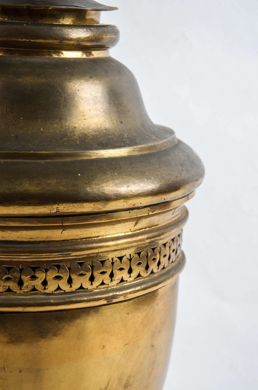 Large brass lidded urn at 1stDibs