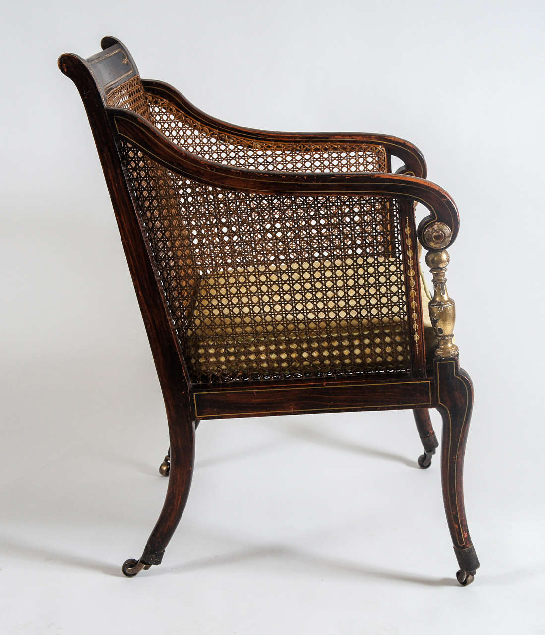 English Regency Caned Bergere, circa 1820 In Excellent Condition In Kinderhook, NY