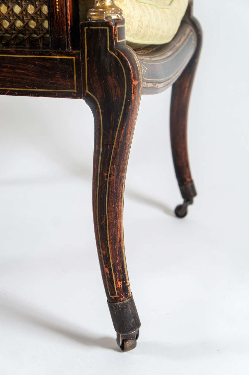 Wood English Regency Caned Bergere, circa 1820