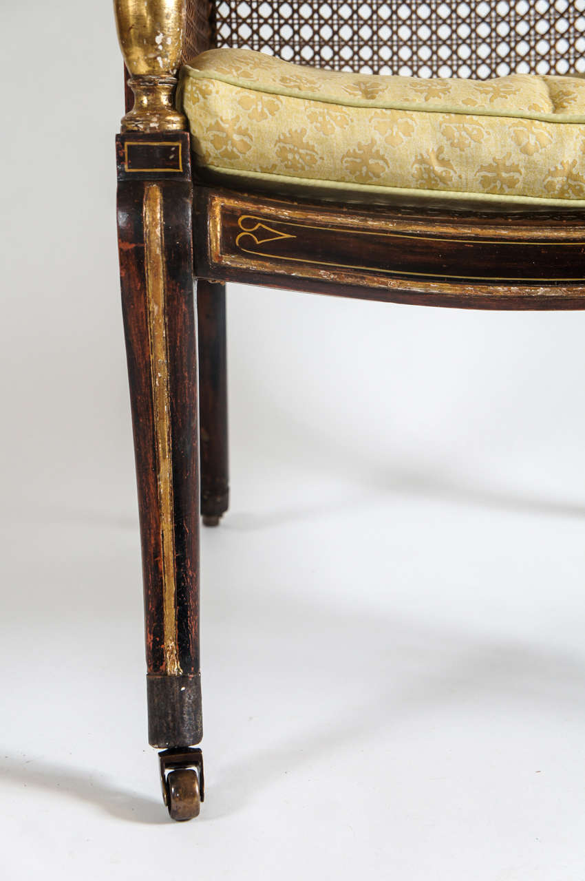English Regency Caned Bergere, circa 1820 4