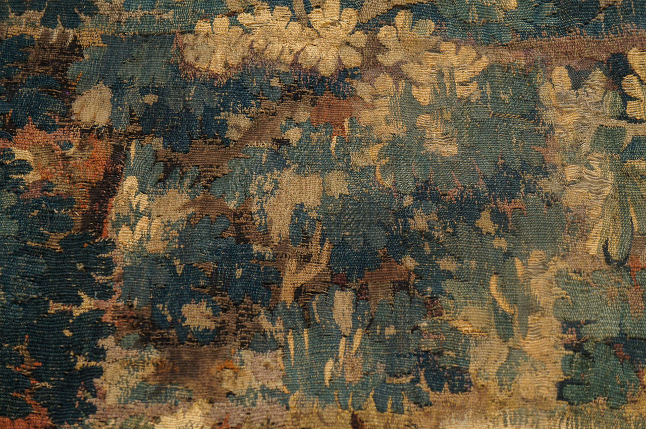 Rare Subject Flemish Verdure Wall Tapestry, circa 1640 2