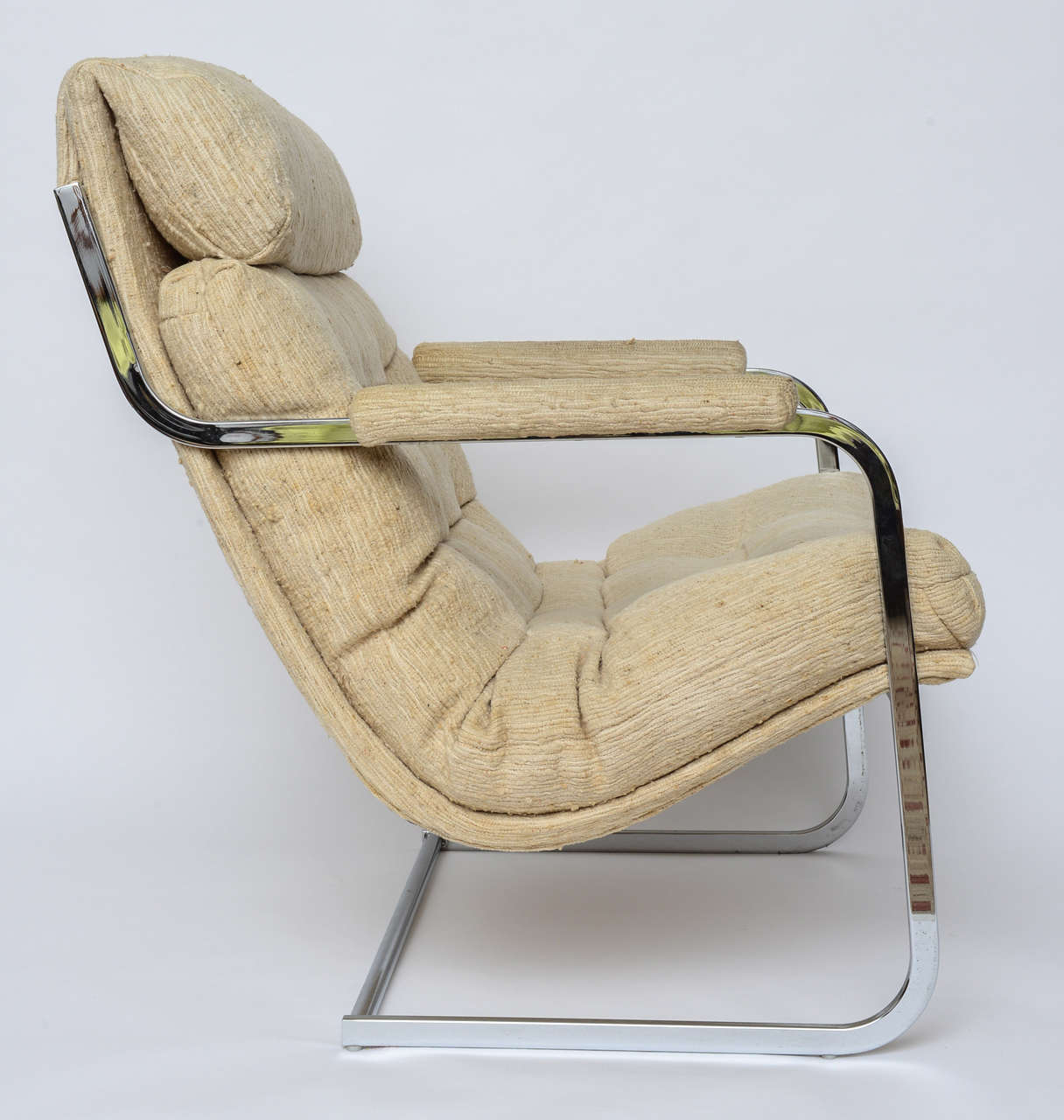Mid-Century Modern Milo Baughman Style Cantilever Lounge Chair 1960s