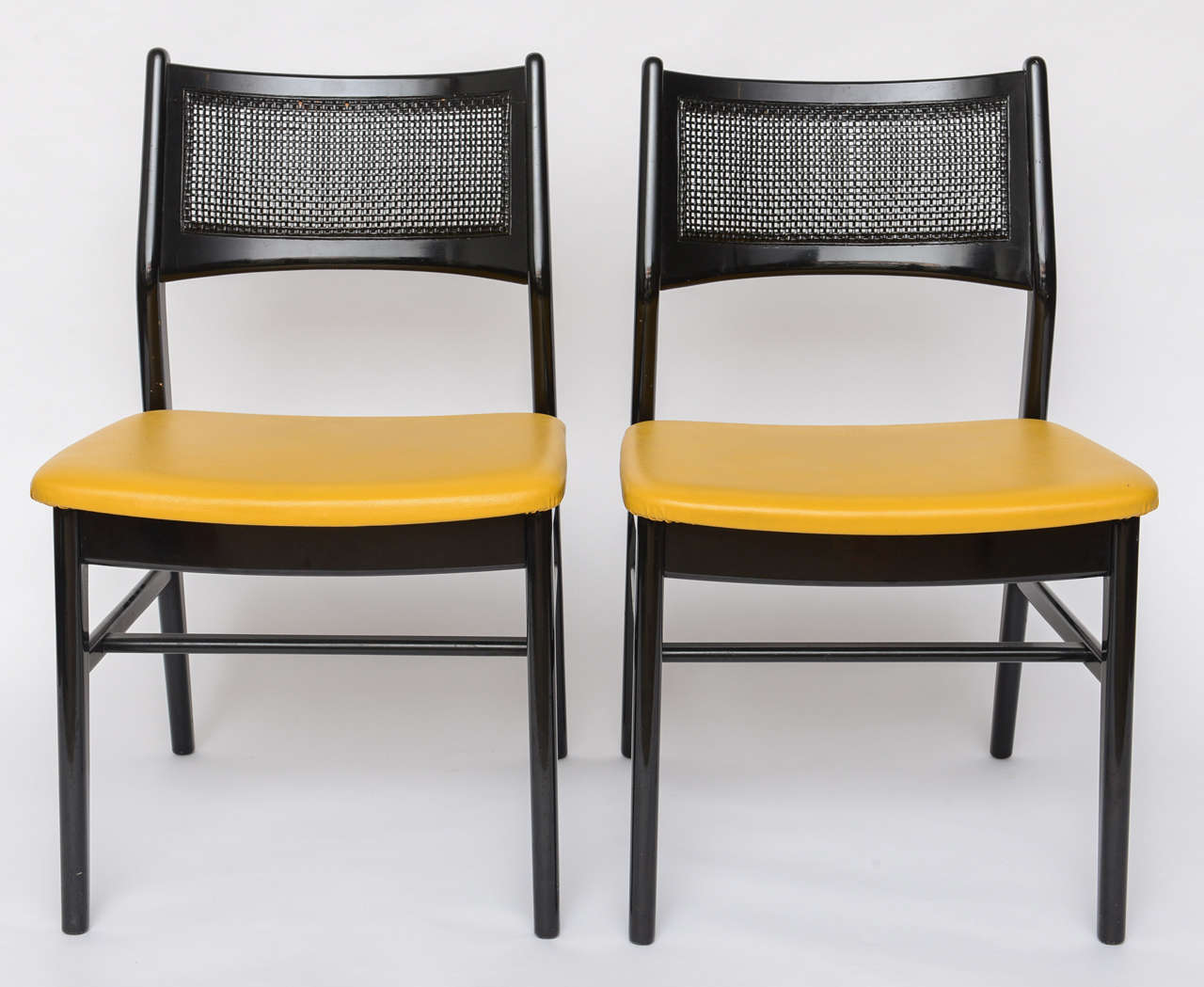 Mid-Century Modern Six Cane Backed Dining Chairs by Dux
