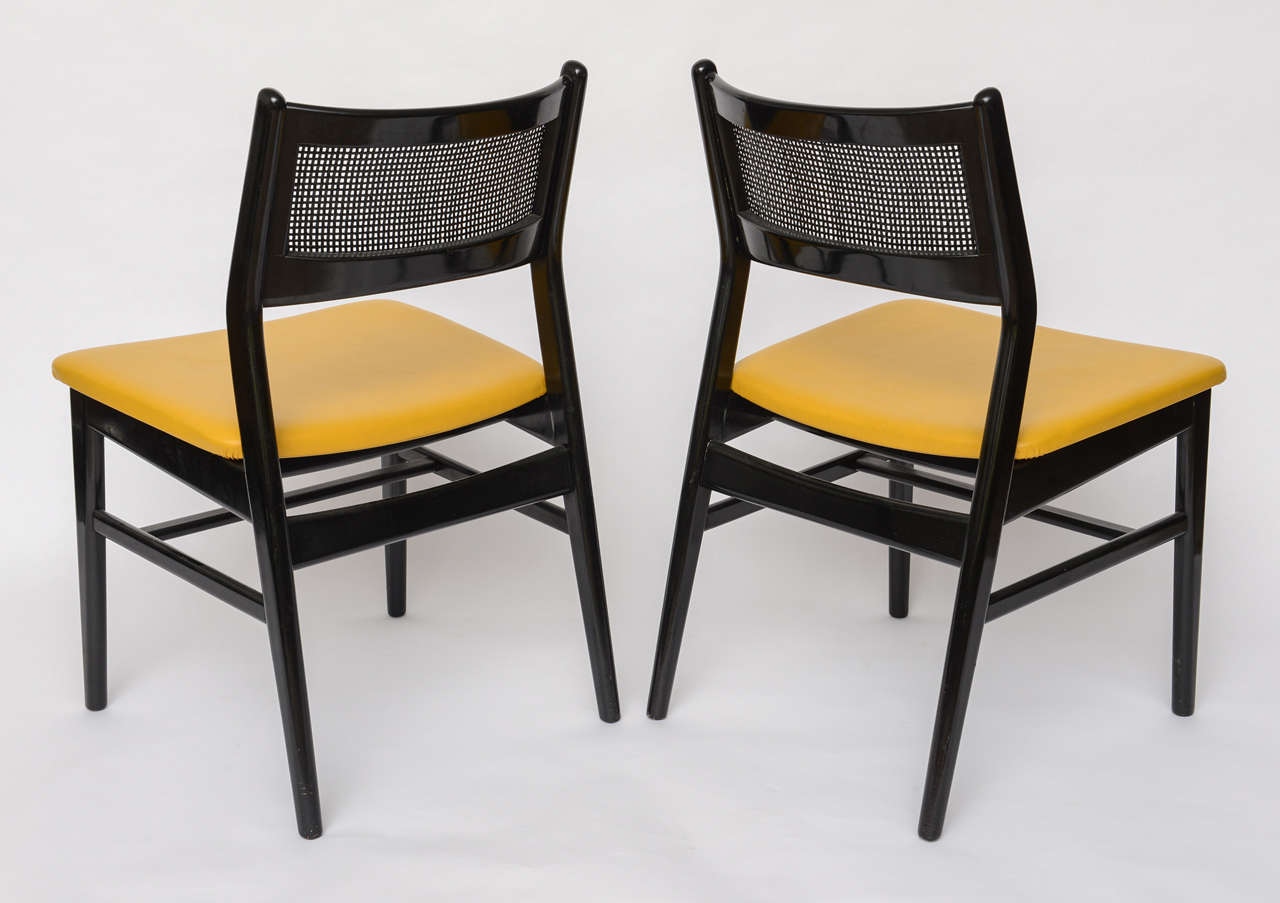 Six Cane Backed Dining Chairs by Dux In Good Condition In Miami, FL