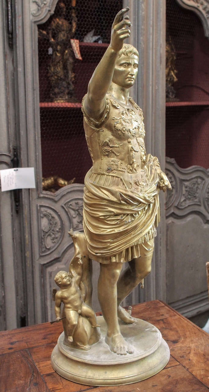 Estatua de bronce del siglo XIX de César en venta 3
