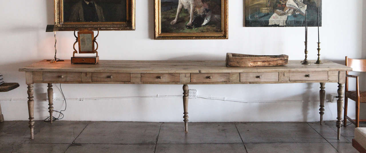 Massive French Dining Table, 19th Century