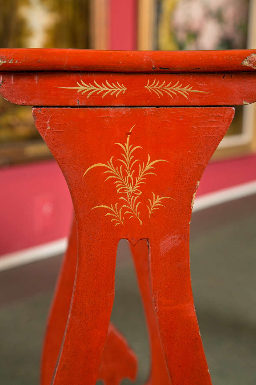 Red Chinoiserie Nesting Tables 2