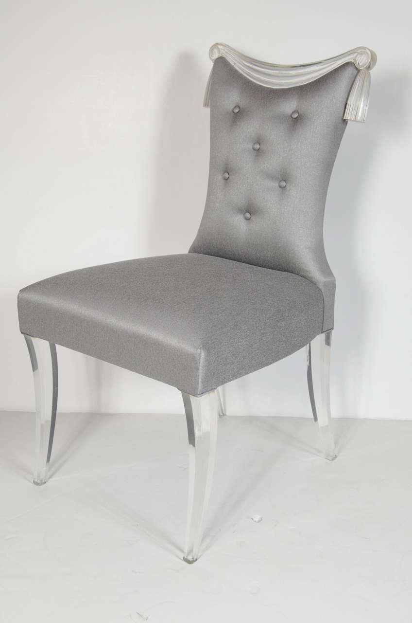 Elegant Hollywood Regency Occasional Chair by Grosfeld House