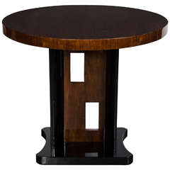 Art Deco Side / Occasional Table with Modernist Cubist Detailing