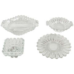 Art Deco Set of Four Glass Serving Pieces by The Heisey Company