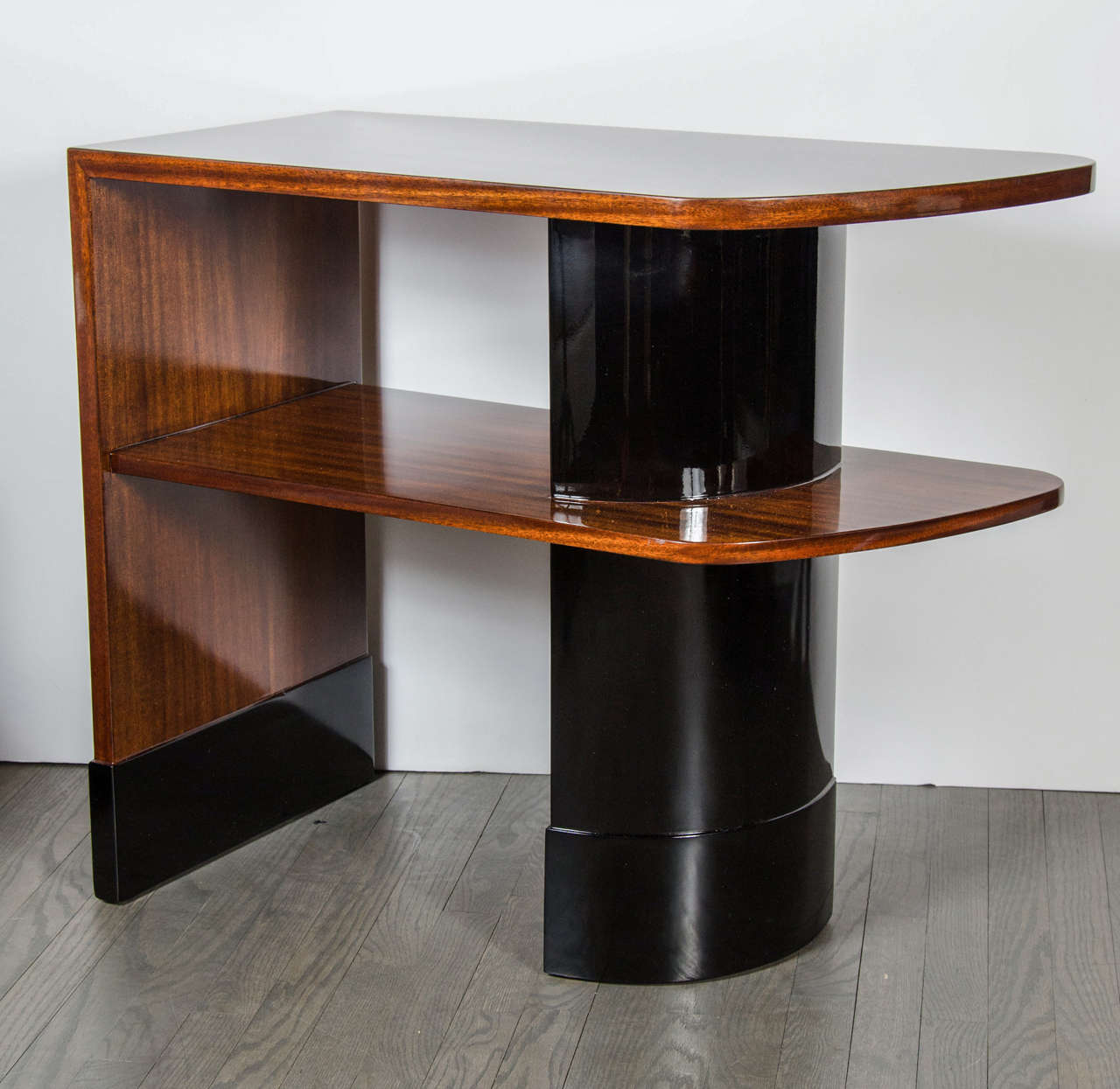 Streamlined Art Deco Two Tier Occasional or Side Table