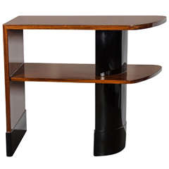 Streamlined Art Deco Two Tier Occasional or Side Table