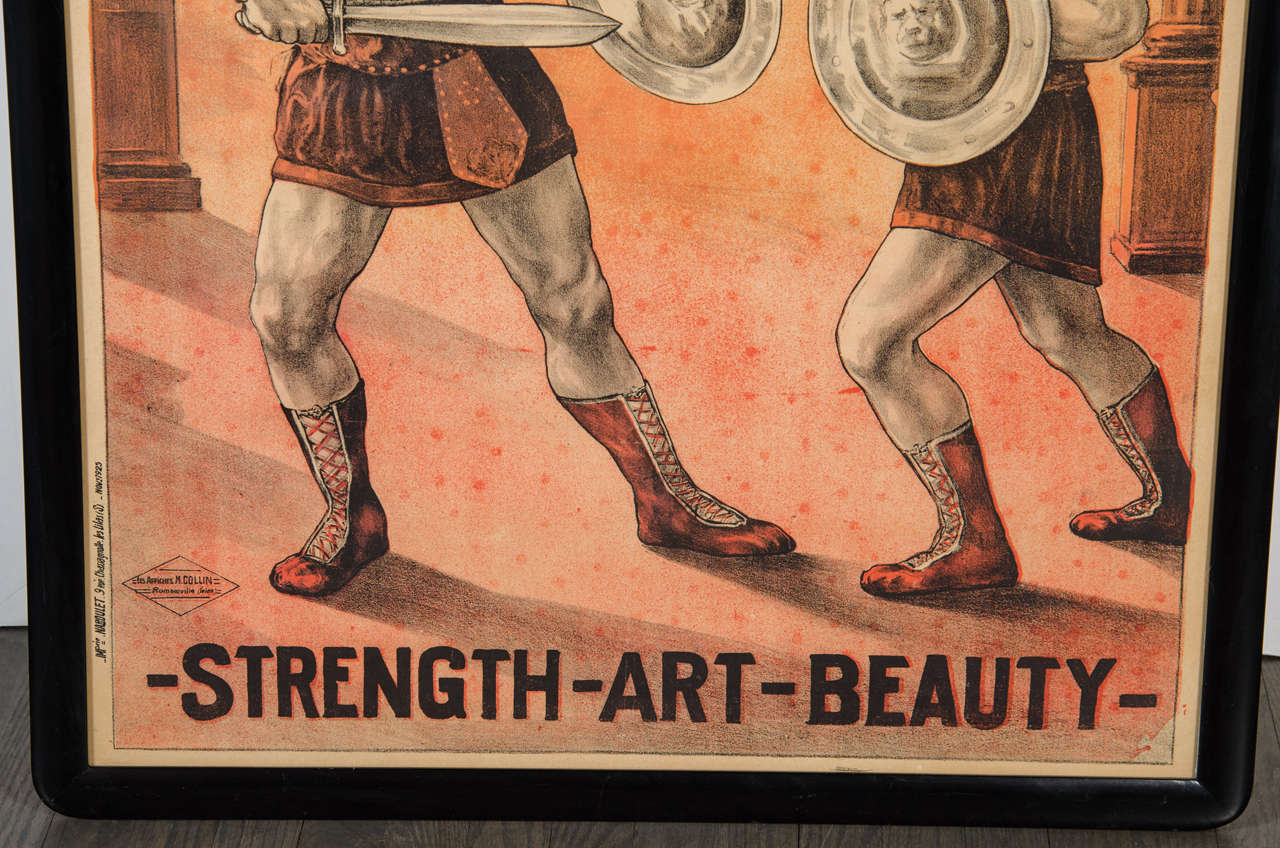 20th Century Art Deco Strength-Art-Beauty Poster of Neoclassical Roman Gladiators