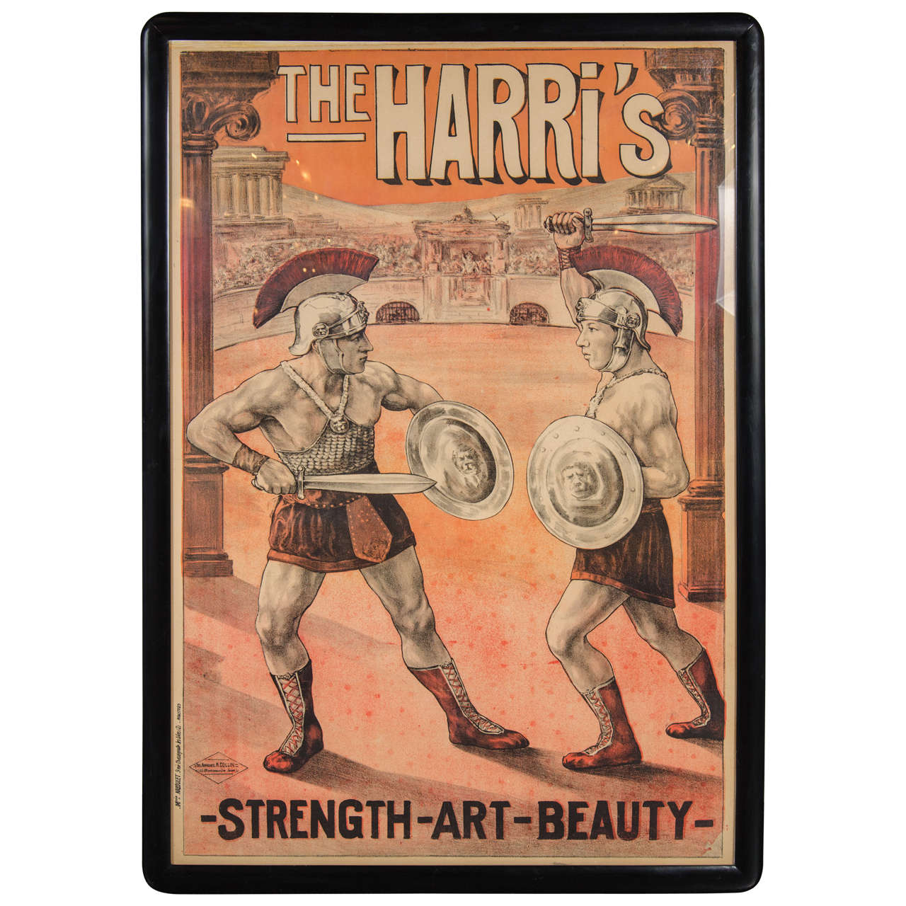 Art Deco Strength-Art-Beauty Poster of Neoclassical Roman Gladiators
