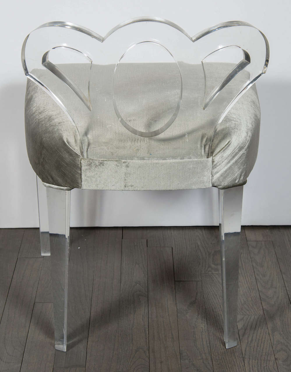 Stunning 1940's Hollywood Lucite Stool by Lorin Jackson for Grosfeld House In Excellent Condition In New York, NY