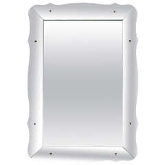 1940's Hollywood Shield Back Mirror with Shadowbox Design