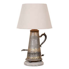 19th c. Tole Water Urn as Custom Table Lamp