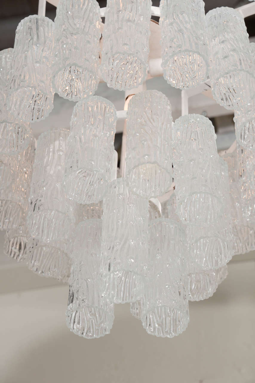 Mid-Century Murano Glass Chandelier by Venini 2