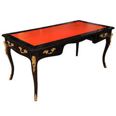 Regence Style Ormolu-Mounted Ebonized Bureau Plat