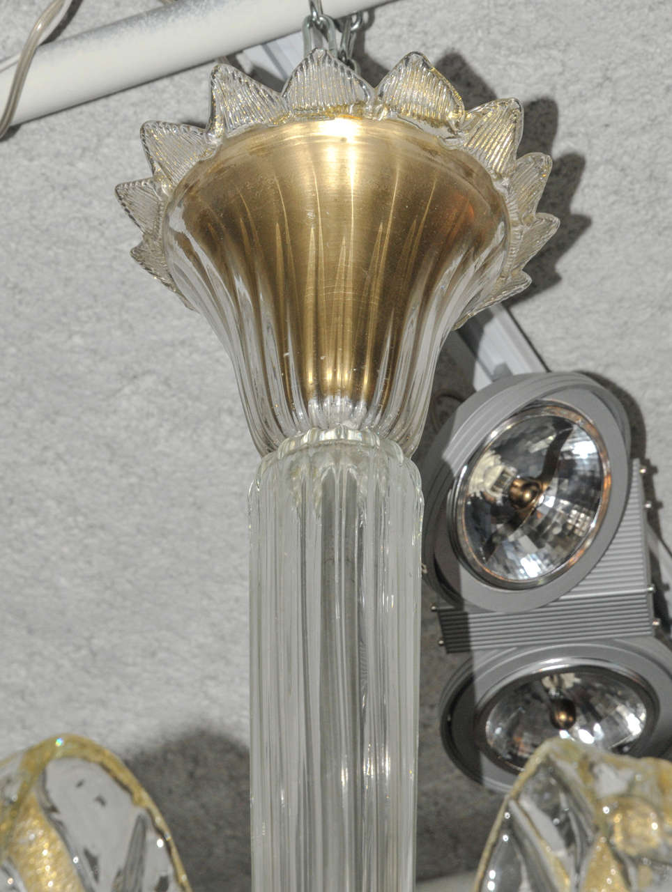 Murano Glass 1950-1960's Fountain Murano Chandelier For Sale