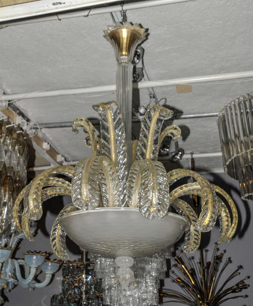 1950-1960's Fountain Murano Chandelier For Sale 1
