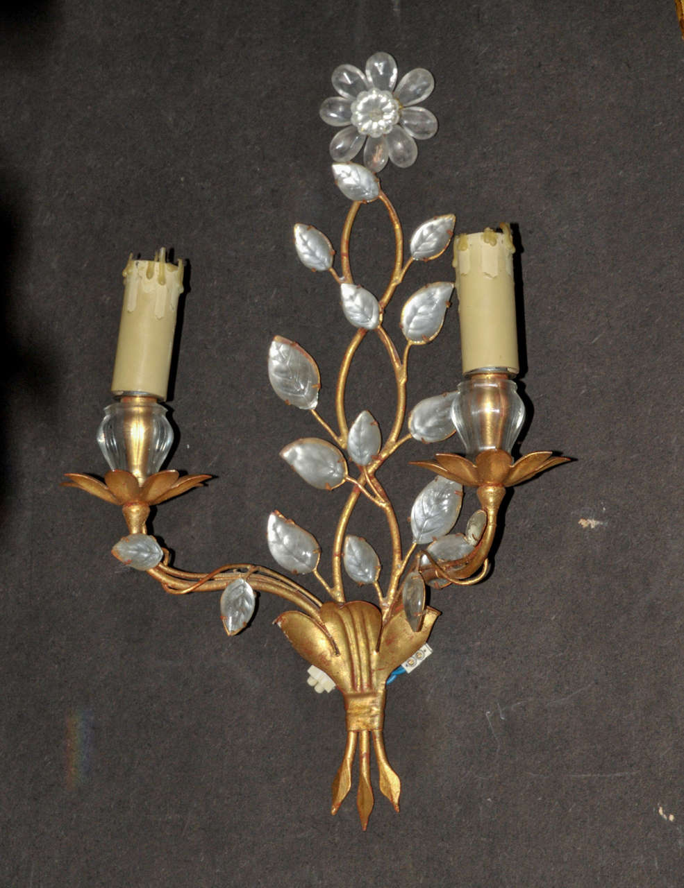 French 1960-1970's Pair of Sconces For Sale