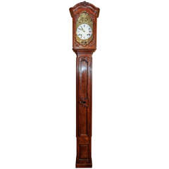 French Provincial Oak Tall Case Clock