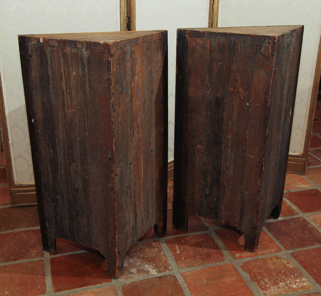 Pair of French Louis XVI Corner Cupboards For Sale 4