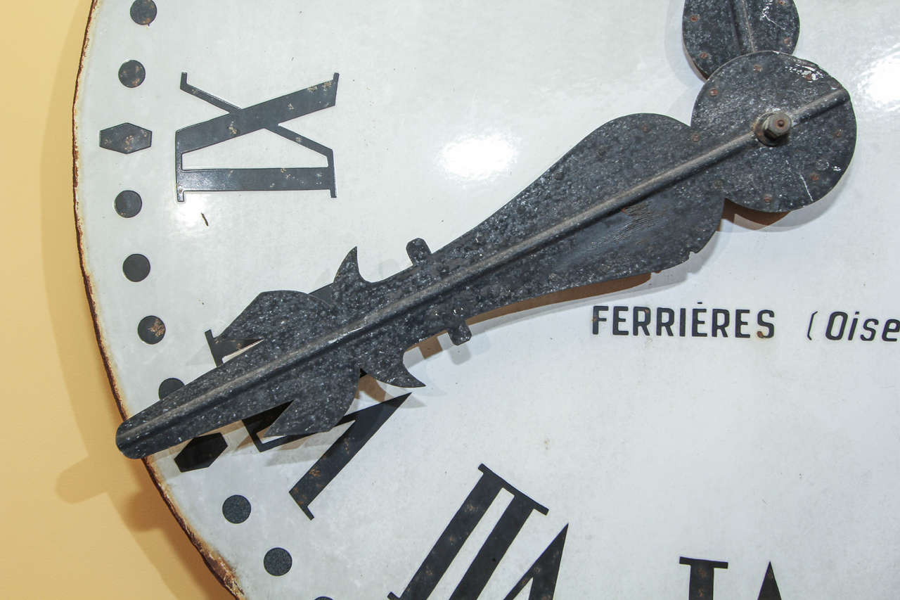 Napoleon III French Tower Clock Face For Sale